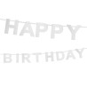 Girlanda Happy birthday stříbrná